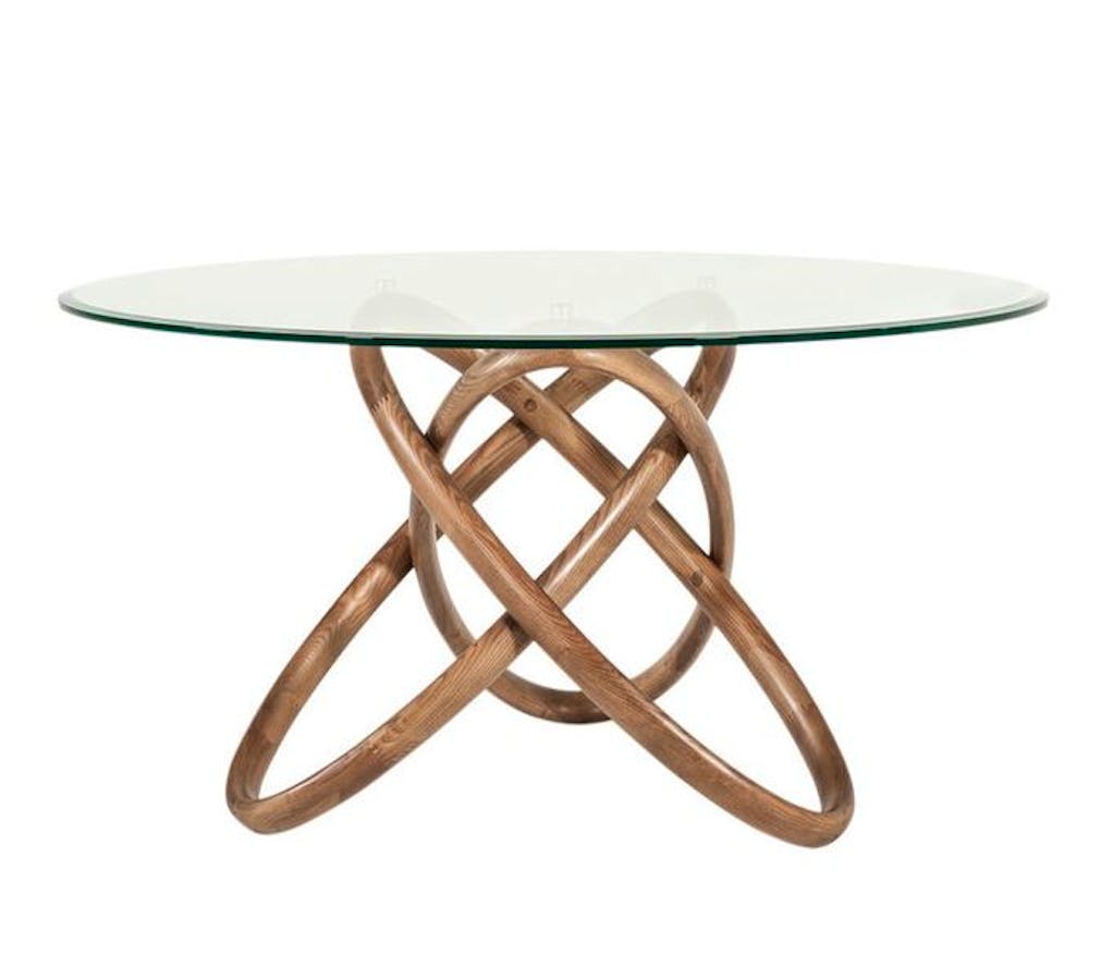 Modrest Colin Contemporary Round Glass Dining Table BoHo Furniture