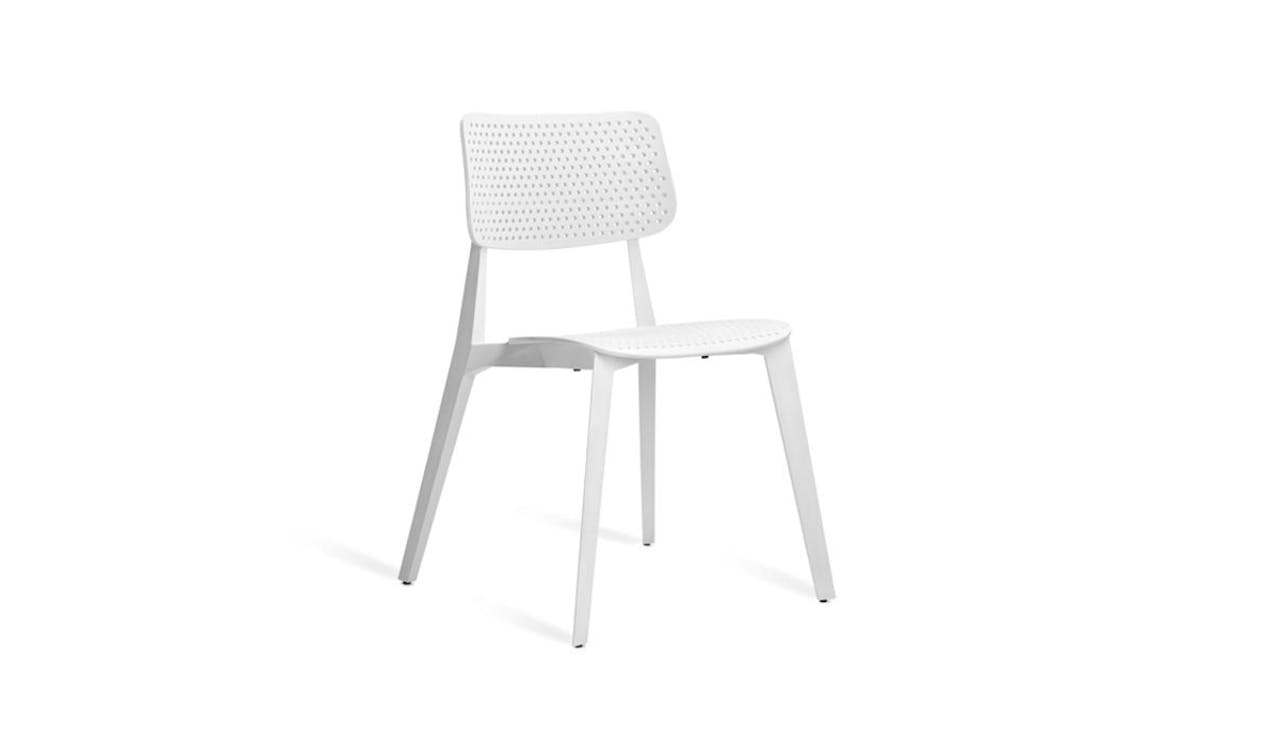 Stellar Perforated Chair White Hausful Modern Homestore