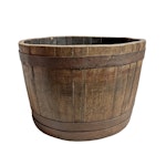 Vintage Wood Barrel Planter