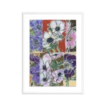 Anemone Collage Art Work, White Maple, 36" x 48"