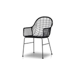 The Bryson Outdoor Dining Chair in Smoky Black