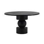 Black Stack Pedestal Dining Table