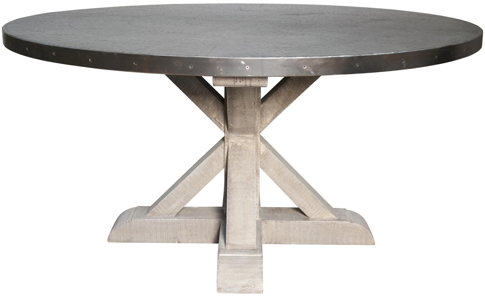 round zinc table top